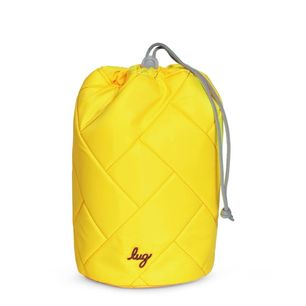 💛 NWT Lug Tumbler Storage Pouch in Yellow with Bright Floral Interior 💛